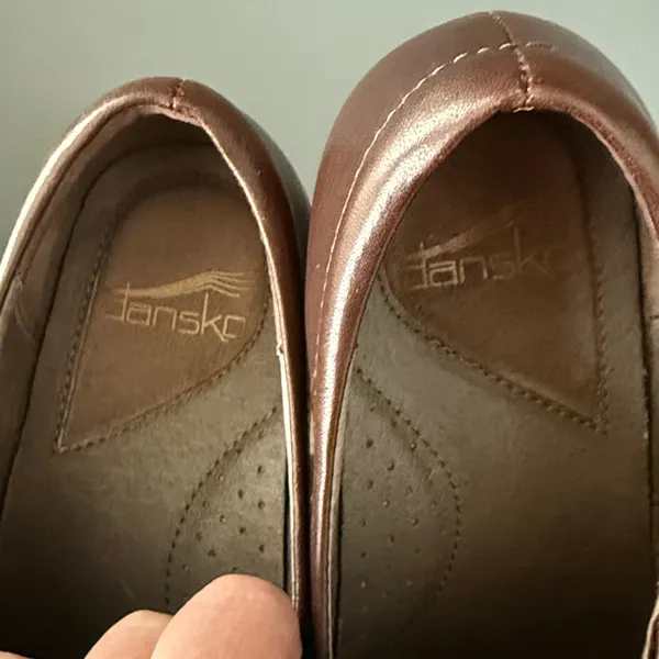 Dansko Stacie Brown Leather Slip-On Clogs Size 6.5-7 EU 37‎ Booties Fall A25 - Image 9