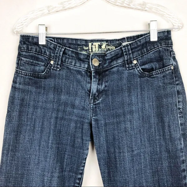 Diva Los Angeles Y2K Vintage Low Rise Dark Wash Jeans Size 8 - Image 4