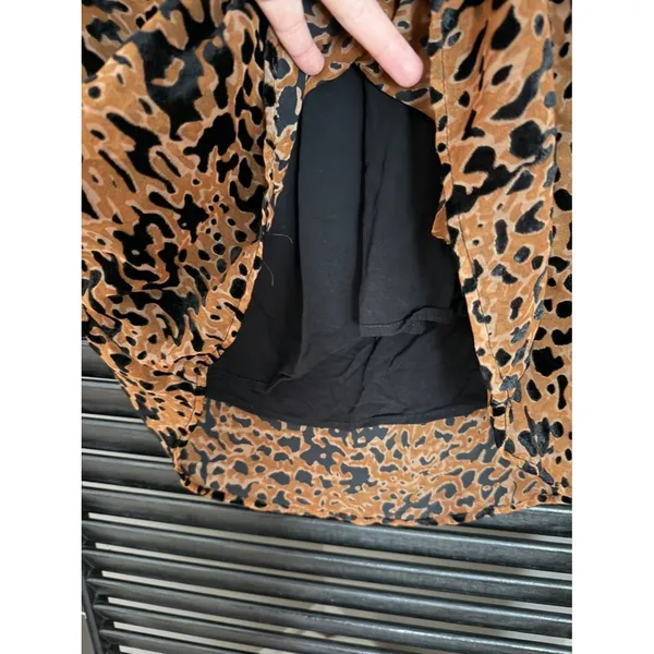 Lulus Intention Brown Leopard Burnout Velvet Print Dress Size M - Image 10