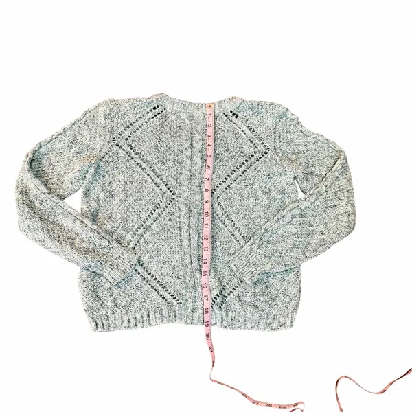 Vintage American Eagle Outfitters Teal Blue Mint Green Knit Sweater Sz S - Image 3