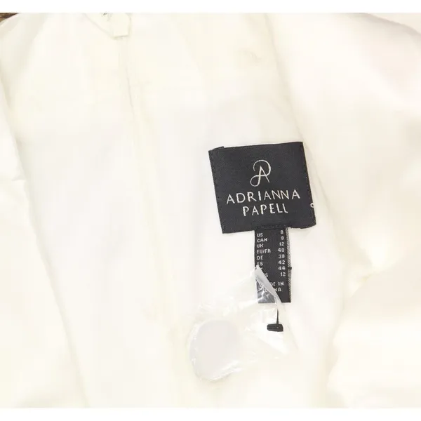 Adrianna Papell Bell-Sleeve Crepe Blazer Pullover Tuxedo Top White 8 - Image 8