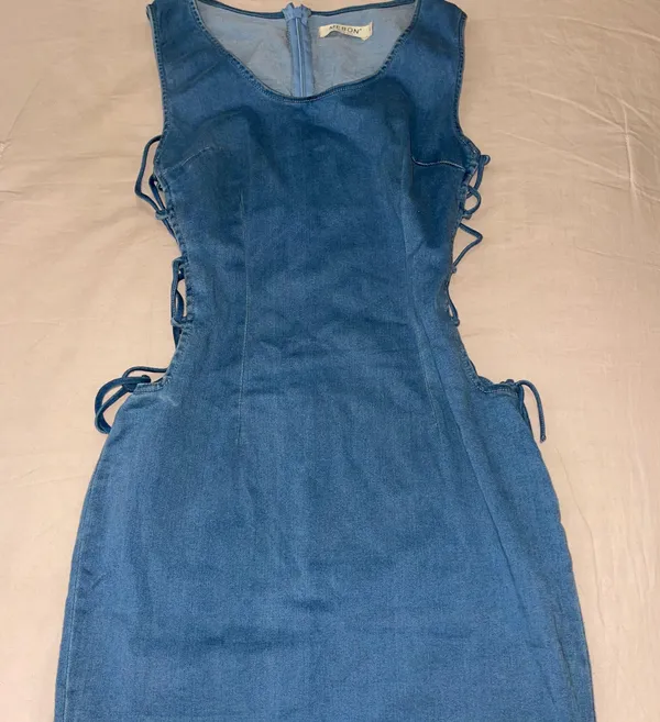 Mebon Denim Dress Blue Size L - Image 5