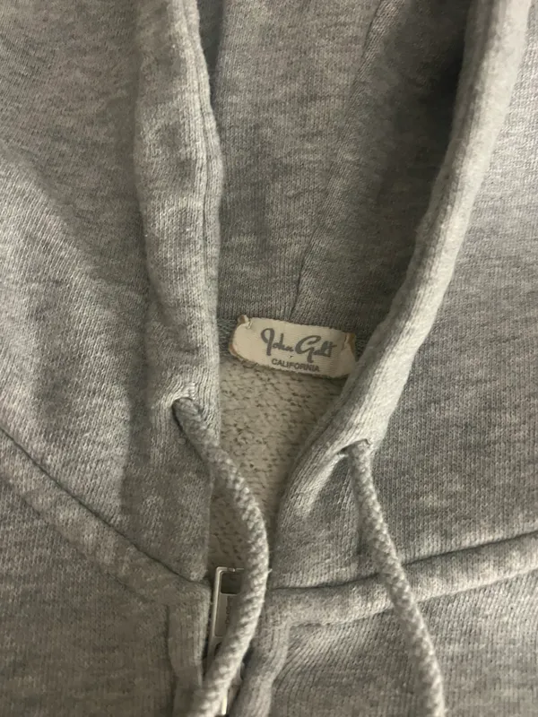 John Galt Gray Full Zip Cropped Jacket - Image 2