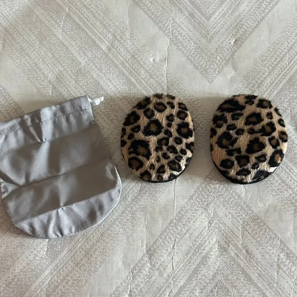 Sprigs Leopard Medium Earbags Bandless Ear Warmers Brown - Image 4