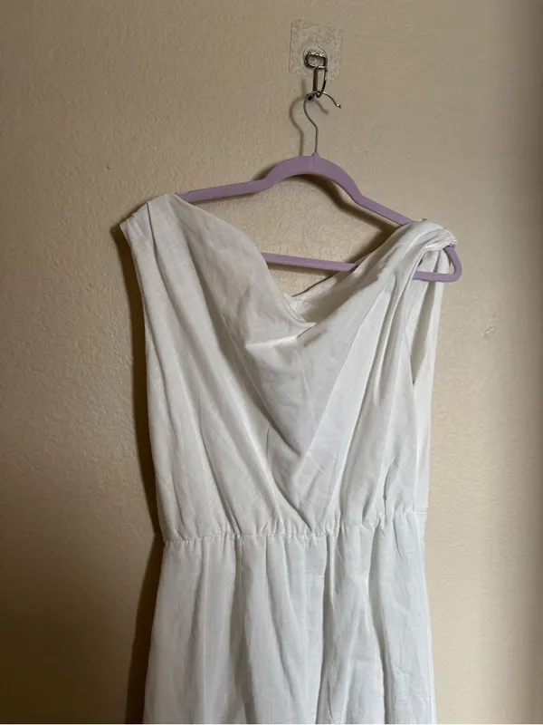Billie‎ J Lucie Maxi Dress Sz 8 NEW white off shoulder elevated versatile - Image 7