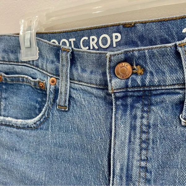 J.Crew Tall 25T Distressed Demi-Boot Crop Jeans Lyocell Stretch‎ BH773 - Image 4