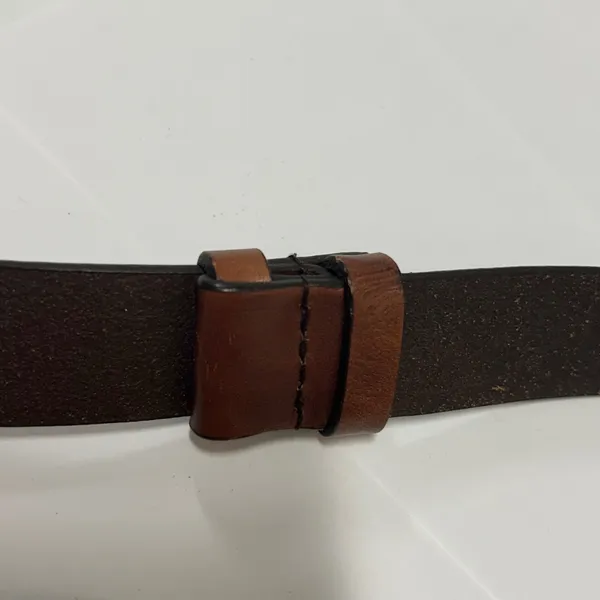 Coldwater Creek Brown Leather Western Belt Brass Hook Buckle Plus Size‎ 1X 2X - Image 13