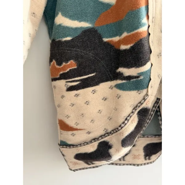 Free People Mountain Top Sweatshirt Black‎ Sheep Combo Women's Size Small - Image 9