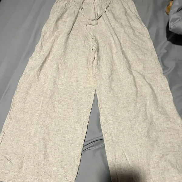 Petal and Pup Hawthorne Linen‎ Blend Wide Leg Crop Pants size 6 - Image 7