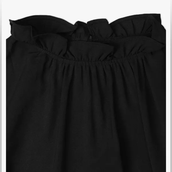 NEW Black long Sleeve Blouse Career Mock Neck Ruffle Top M - Image 5