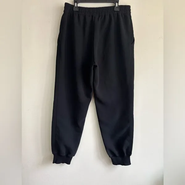 Wilfred Black High Waist Track Creppe Jogger Pants Size M - Image 2