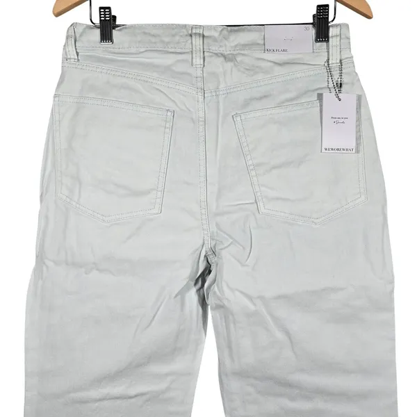 WEWOREWHAT Kick Flare Jeans Size 30 Stretch Denim Super‎ Bleached - Image 4