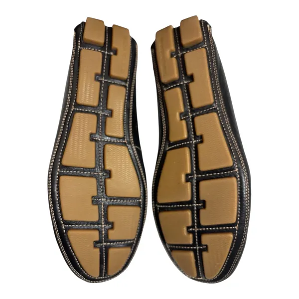 Banana Republic Black Pebbled Leather Slip-On Loafers - Image 6