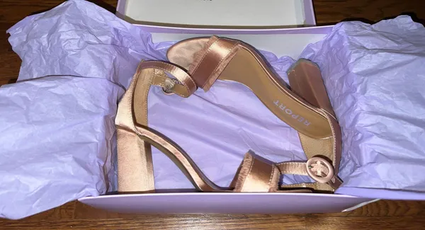 Lulus Blush Satin Ankle Strap Heels - Image 5
