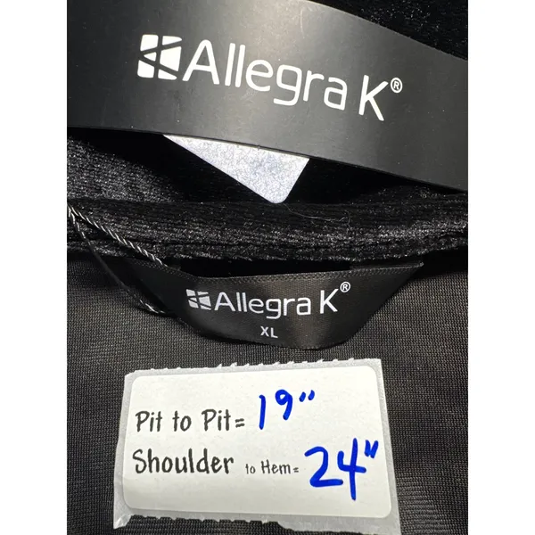 Allegra K Velvet Cami Top Lace Trim‎ Sleeveless Tank Top Black XL - Image 4
