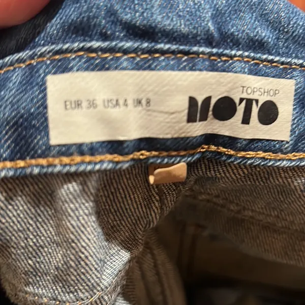 Topshop moto blue denim short overalls - Image 5