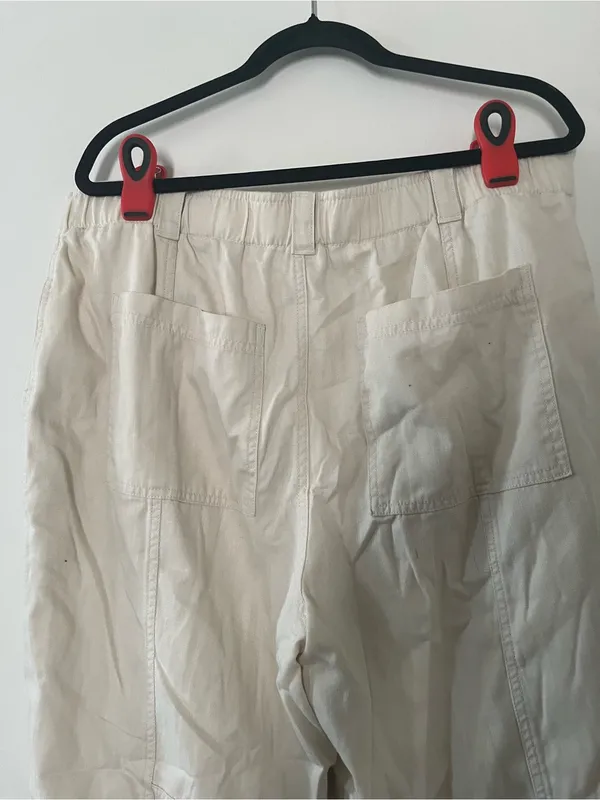 Universal Threads Cream Beige Baggy Utility Pants Large Hiking Outdoors Gorpcore - Image 4