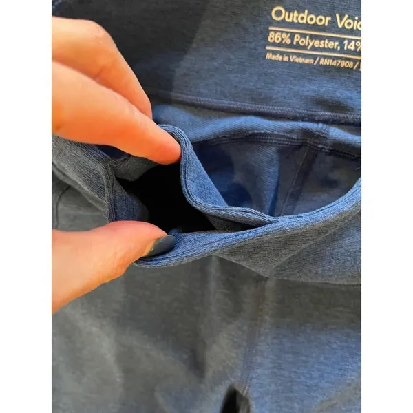 Outdoor Voices‎ Blue Wide Waistband High Rise Cropped Athletic Leggings Size S - Image 6