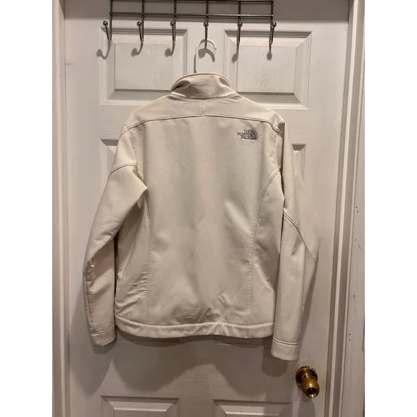The North Face Apex Bionic Softshell Jacket Womens‎ Off White Cream Full Zip - Image 5