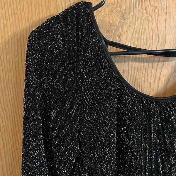 Deb Bodycon‎ Black Sparkle Dress with Open Back Medium - Image 7