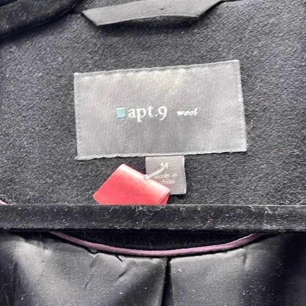 Apt 9 Wool Peacoat‎ Black Medium - Image 9