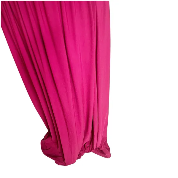 Morgan & Co Size Small Keyhole Sequins Tie Back Halter Maxi Dress Prom Maroon - Image 7