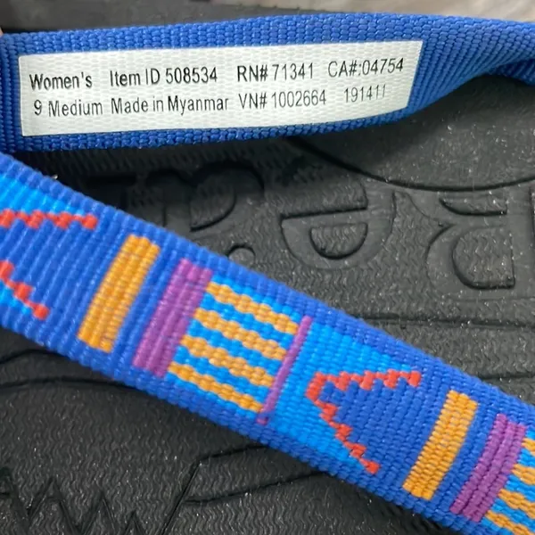 LL Bean Katahdin Flip flops sandal Purple Ocean Mesa Blue Size 9 - Image 6