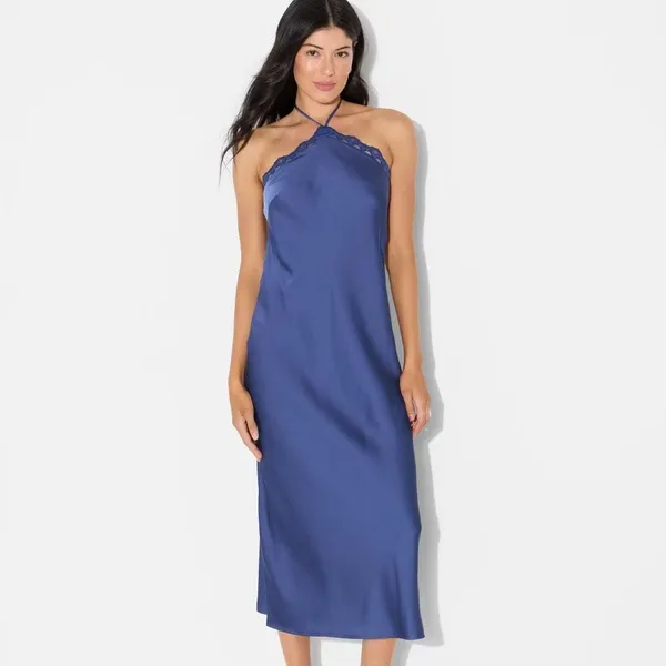 ✨Wild Fable - Women's Lace Trim Maxi A-Line Blue Sz Large Dress✨ - Image 2