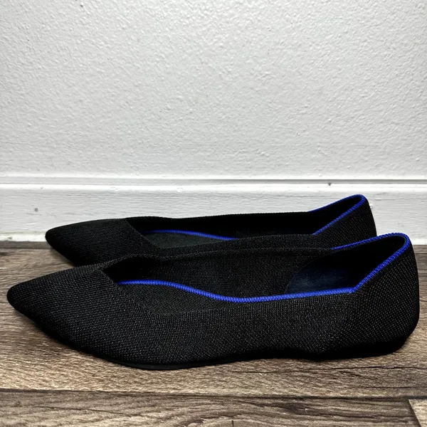 Rothy’s The Point Flat Shoes Ballet Pointed Toe Comfort Slip On Black 9.5 - Image 5