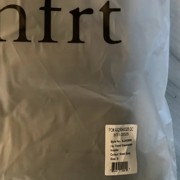 NWT Travel Essentials Steel Grey zip-up hoodie with front pockets inside pockets a hood. - Image 7