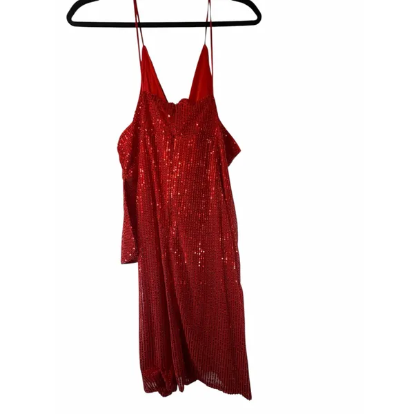 Double Crazy Red Sequin Dress - Image 4