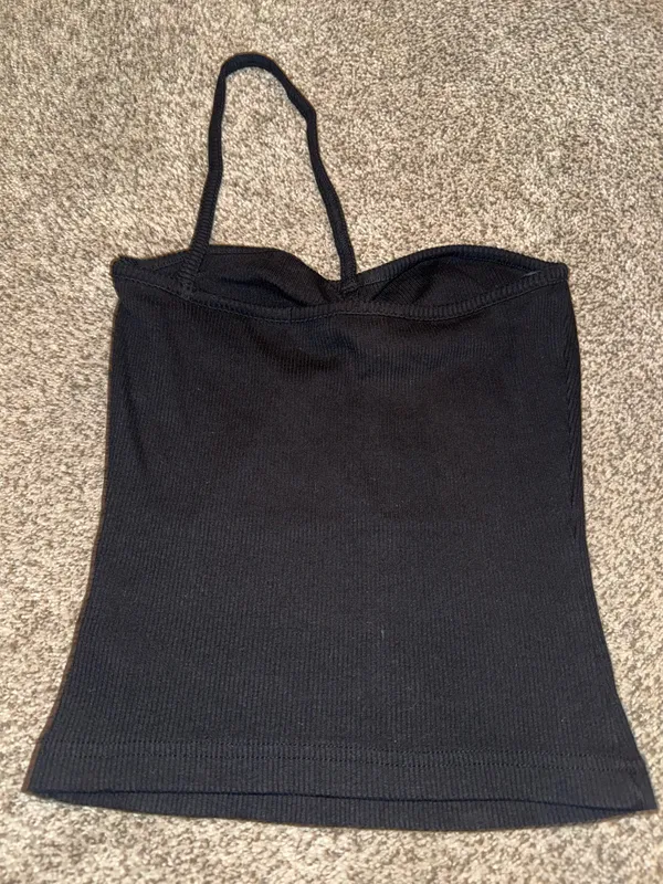 AGOLDE Ribbed Knit Asymmetric One-Shoulder Tank Top - Image 3