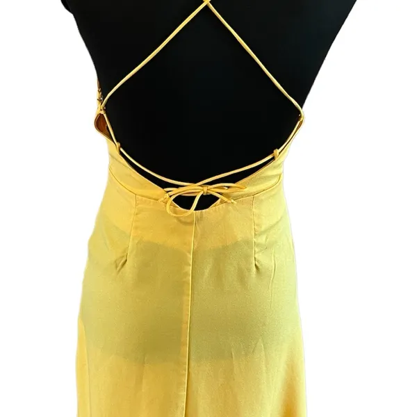 Luxxel Beautiful Yellow Dress - Image 3