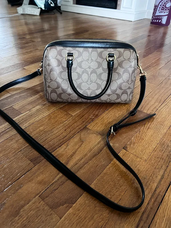 Coach Crossbody Signature Bag Brown and Black - Image 2