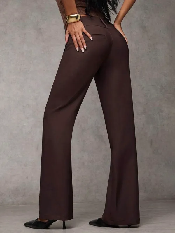 Shein Brown Wide-Leg Pants - Image 3