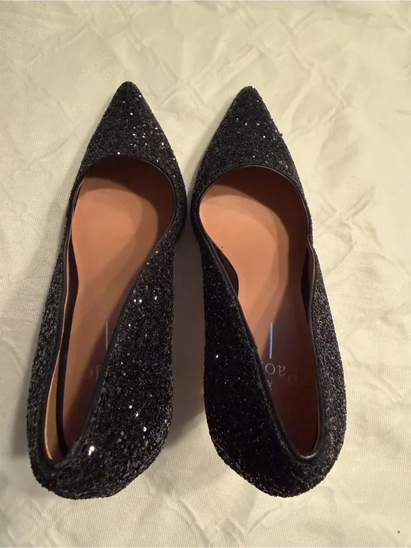 Linea Paola Black Sequins Pumps Shoes NWT Size 9M - Image 10