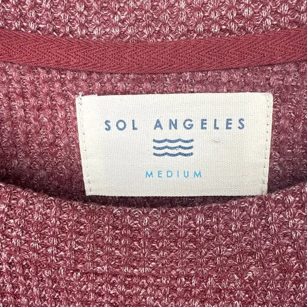 SOL Angeles‎ Medium Anthropologie Evereve Soft Thermal Sweatshirt Pullover DREAM - Image 4
