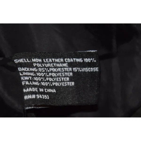 Coffee shop Womens Black Quilted Moto Jacket Studded Shoulder Zip‎ Up - Image 12