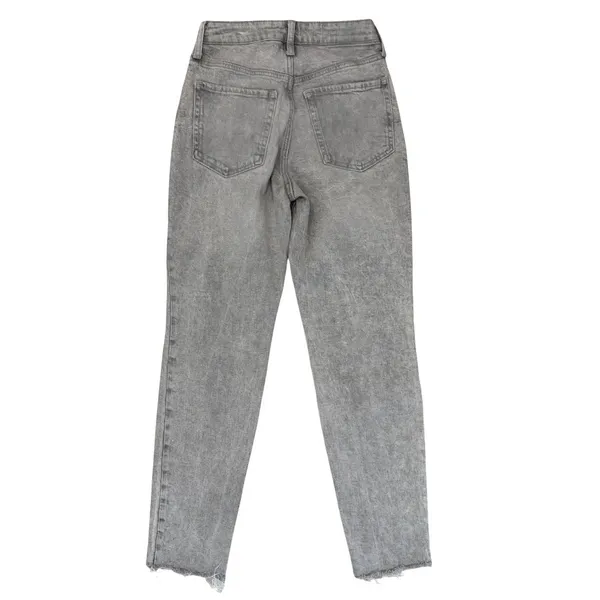 Old Navy Womens 00 Jeans Gray OG Straight High Rise Secret Slim Pockets - Image 4
