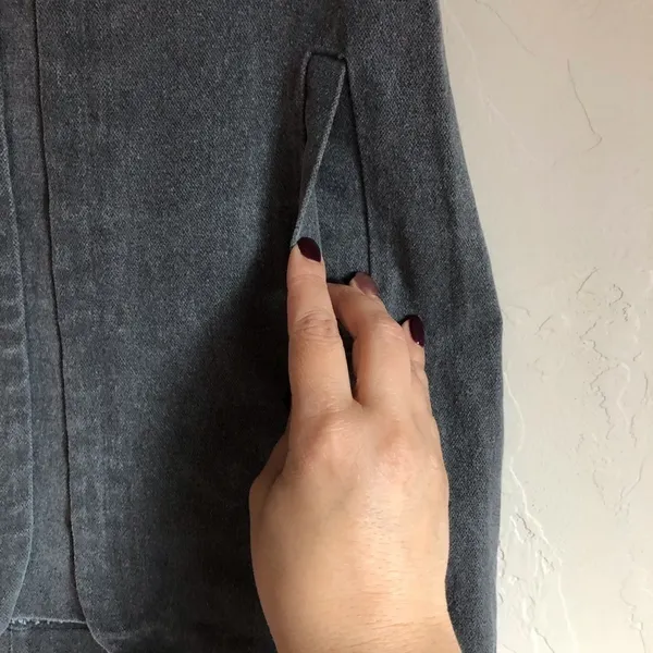 Catwalk Gray Denim‎ Mini Skirt - Image 3