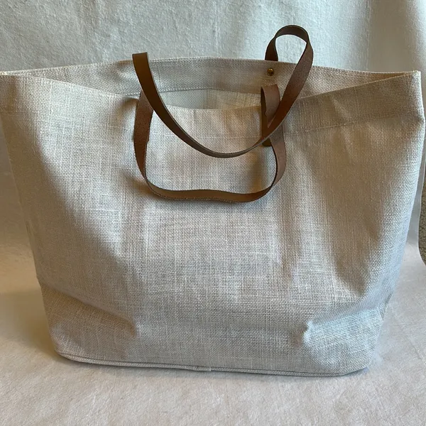 NWOT Mudpie Brand “BRIDE” Tote with Leather Straps - Image 3