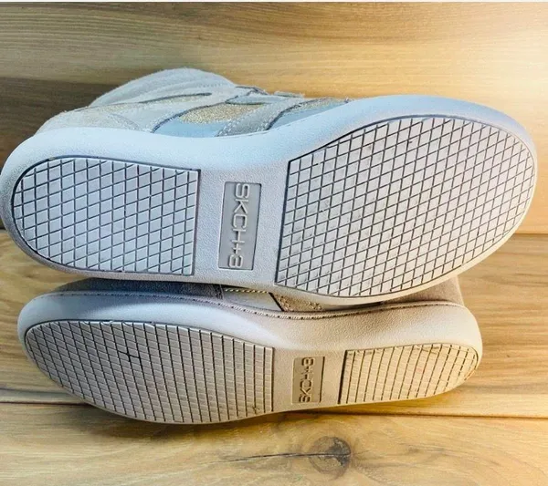 Skechers Wedge Hidden Heel Sneakers Hook & Loop closure Tan Womens size 6.5 sh20 - Image 7