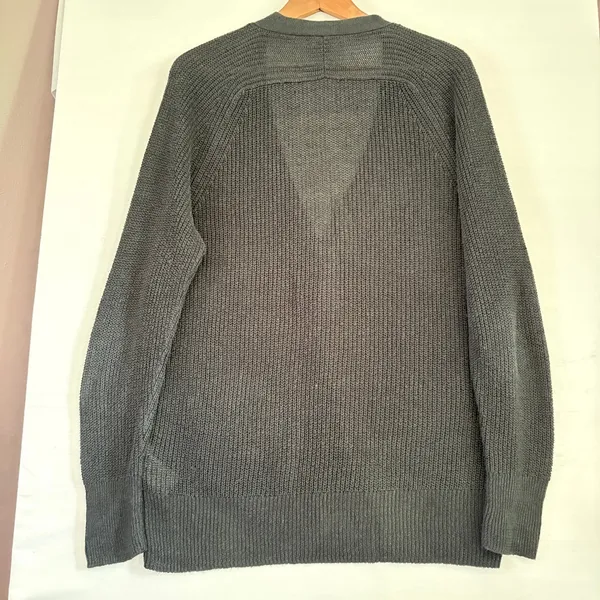 J.Crew Womens Charcoal Gray Button‎ Front V-Neck Cardigan Sweater Size M - Image 2