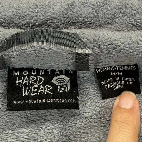Mountain Hardwear Fleece Jacket Full Zip Puffer‎ Panel Gray Womens M - Image 6