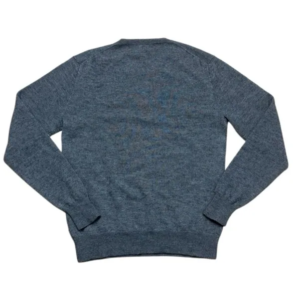 90s Vintage J Crew Gray Italian Cashmere Crewneck Sweater Small - Image 2