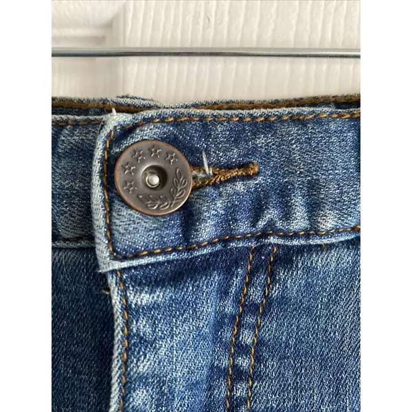 Free People Denim Mini Skirt Womens Size 0 Blue Medium Wash‎ Cotton Blend Casual - Image 4