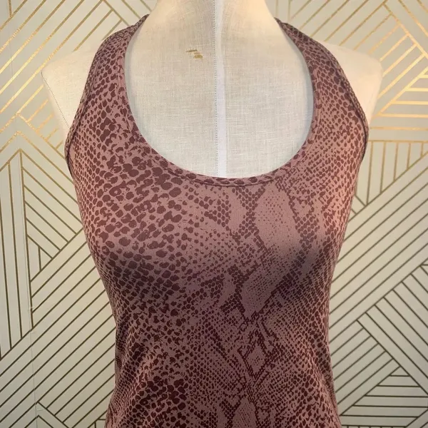 Lululemon Cool Racerback Tank Top Desert Snake‎ Berry Multi Pink Red Size 4 - Image 2
