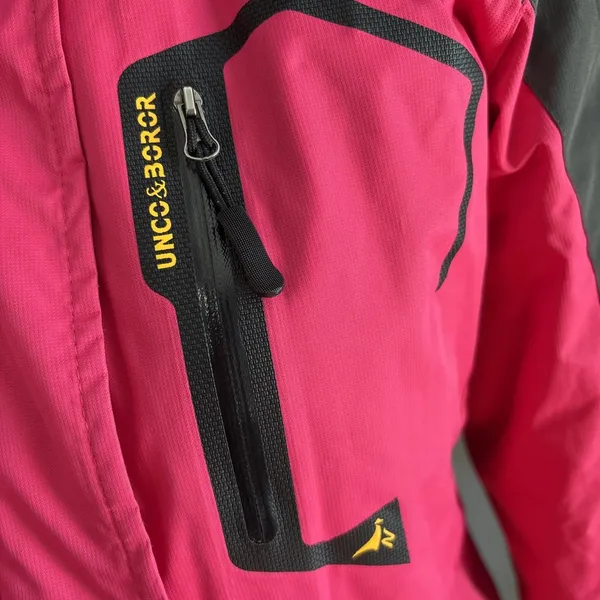 Unco & Boror Women's Size XL Pink & Black Down Hooded‎ Parka Jacket Coat Hooded - Image 4