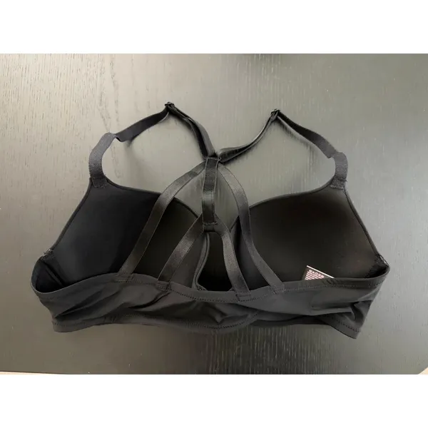 NWOT Victoria's Secret 36C Black Underwire Front Close Racerback Bra - Image 2