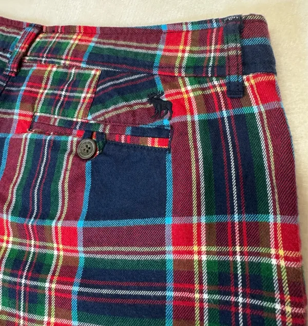 Abercrombie & Fitch Classic Tartan Flannel Cotton Trouser Shorts Size 8 - Image 7